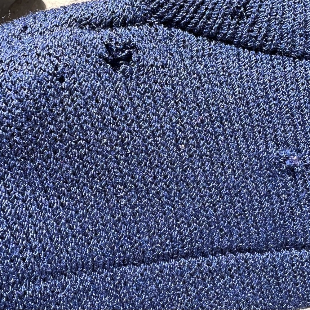 Vintage St. John for Saks embellished knit sweater Dress Navy Women's Sz 8 USA - Picture 6 of 15